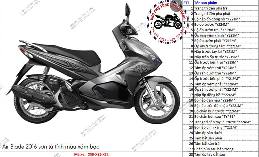 Honda bổ sung màu mới cho Air Blade 2016